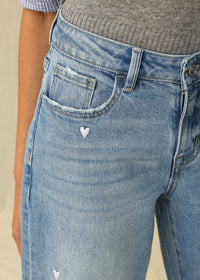 Flora Mid-Rise Barrel - Medium Blue