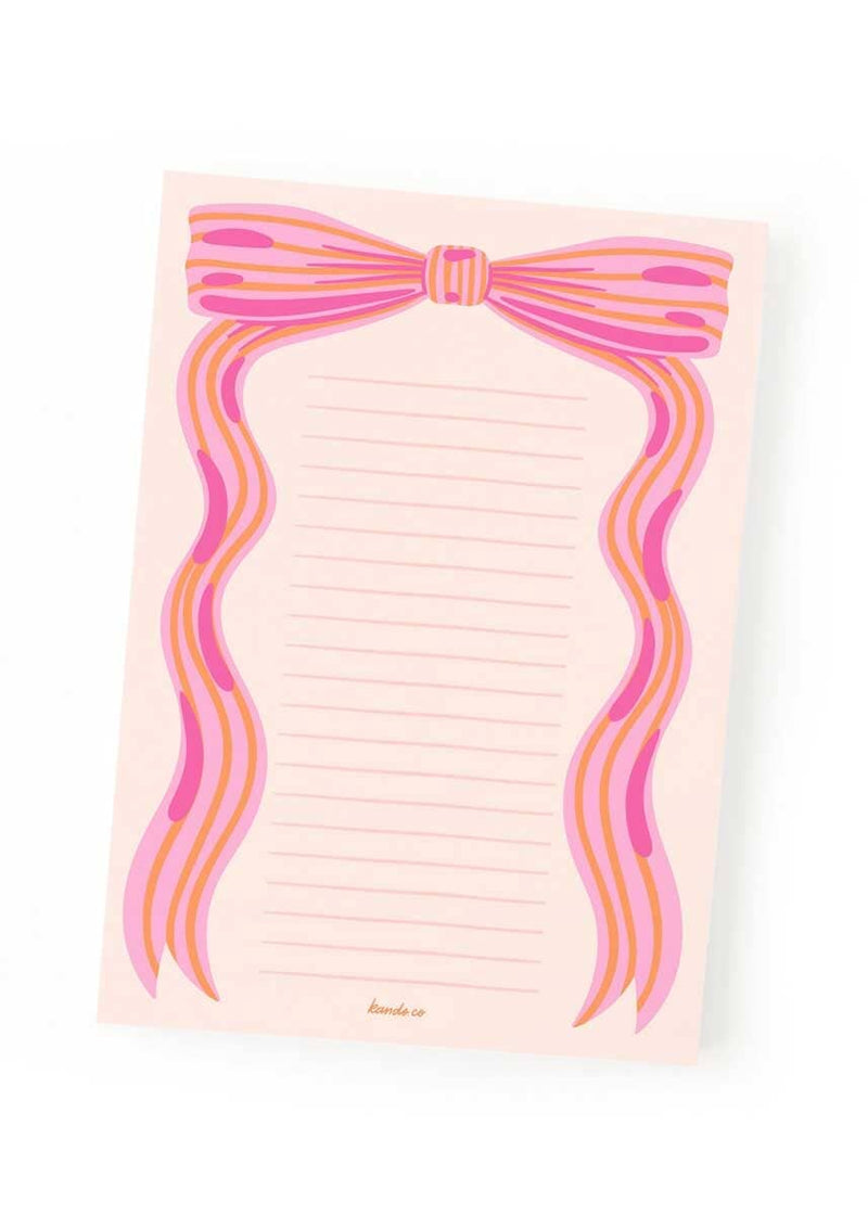 Little Pink Bow Notepad