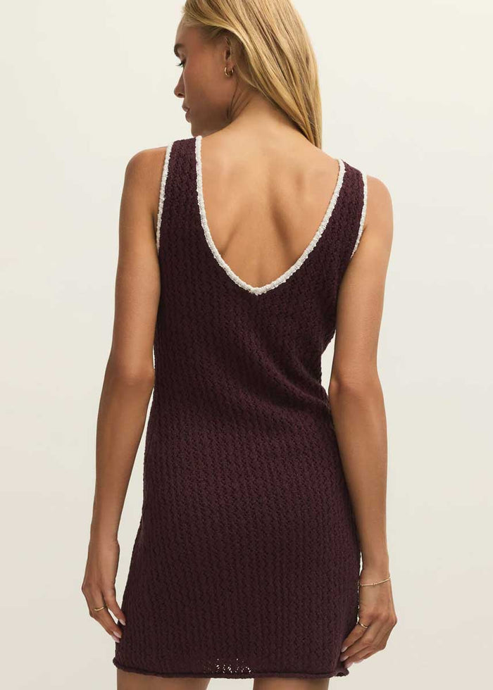 Sorolla Crochet Cover Up - Chocolate Cherry