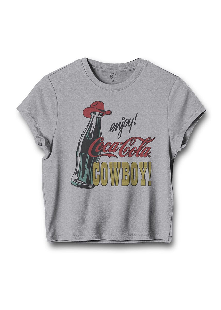 Enjoy! Coke Cowboy Tee - Heather Grey