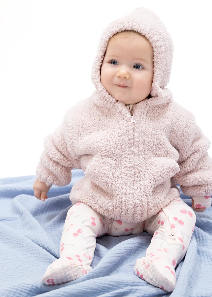 Chenille Hooded Jacket - Blush