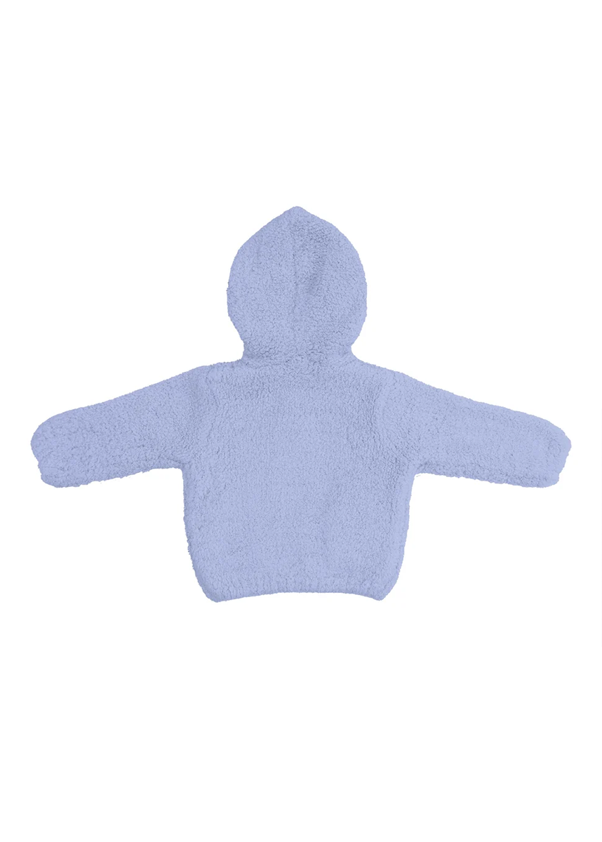 Chenille Hooded Jacket - Dusty Blue