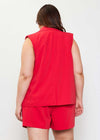 Carla Sleeveless Tailored Blazer - Red