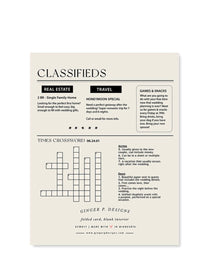 Newlywed Times Wedding Card