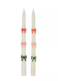 Multi Bow Taper Candles (Set of 2)