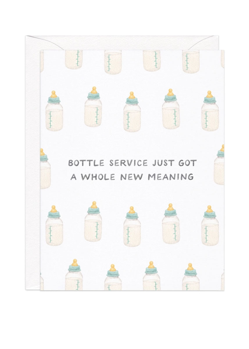 New Kind Of Bottle Service Baby Card
