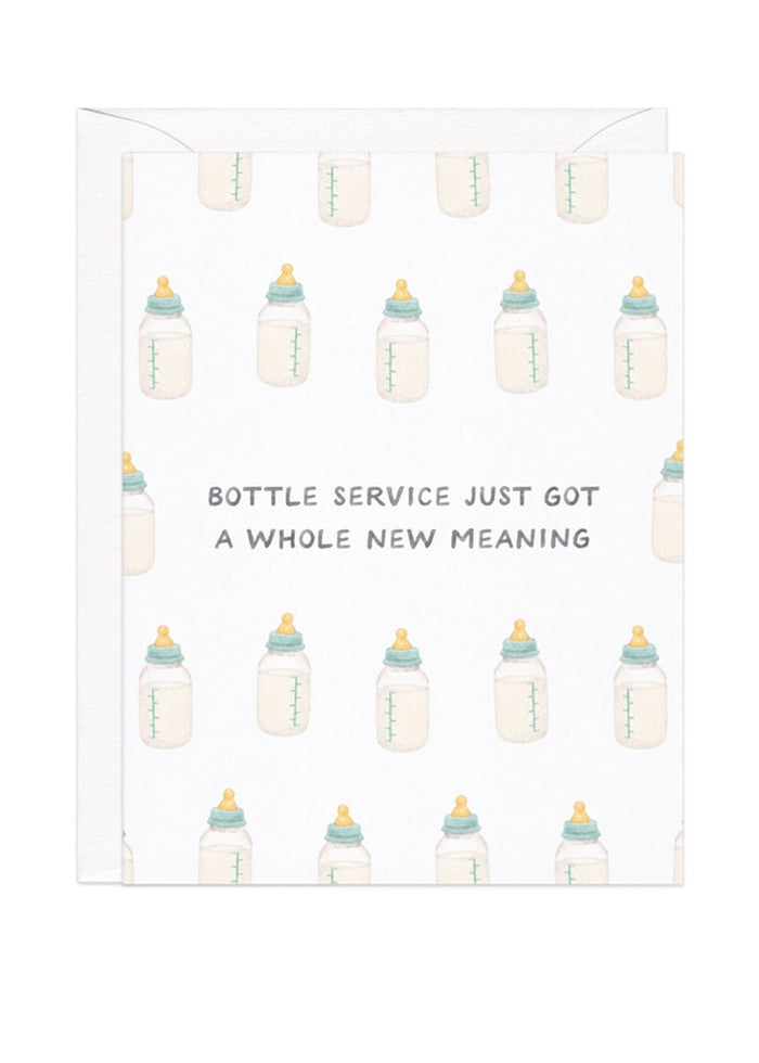 New Kind Of Bottle Service Baby Card