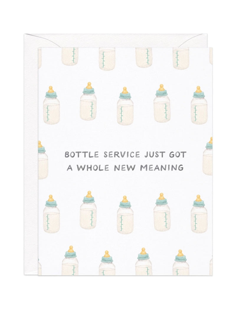 New Kind Of Bottle Service Baby Card