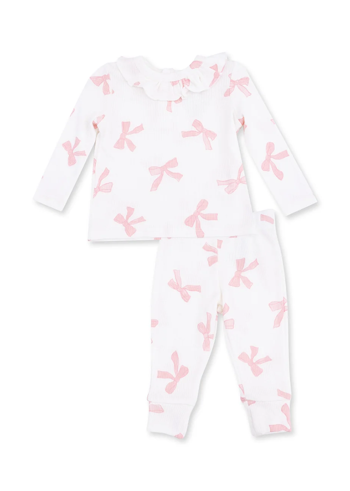 Long Sleeve Ruffle Top & Pant Set - Pretty Bows