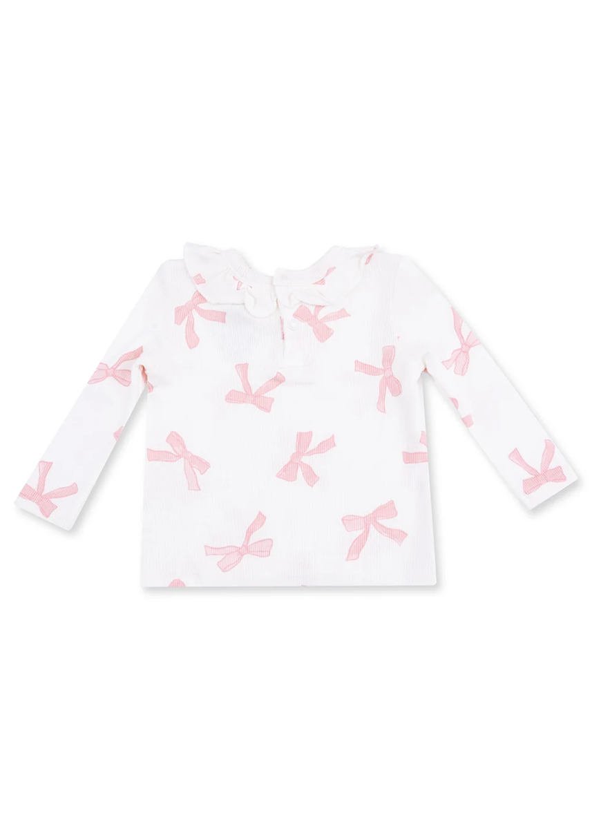 Long Sleeve Ruffle Top & Pant Set - Pretty Bows