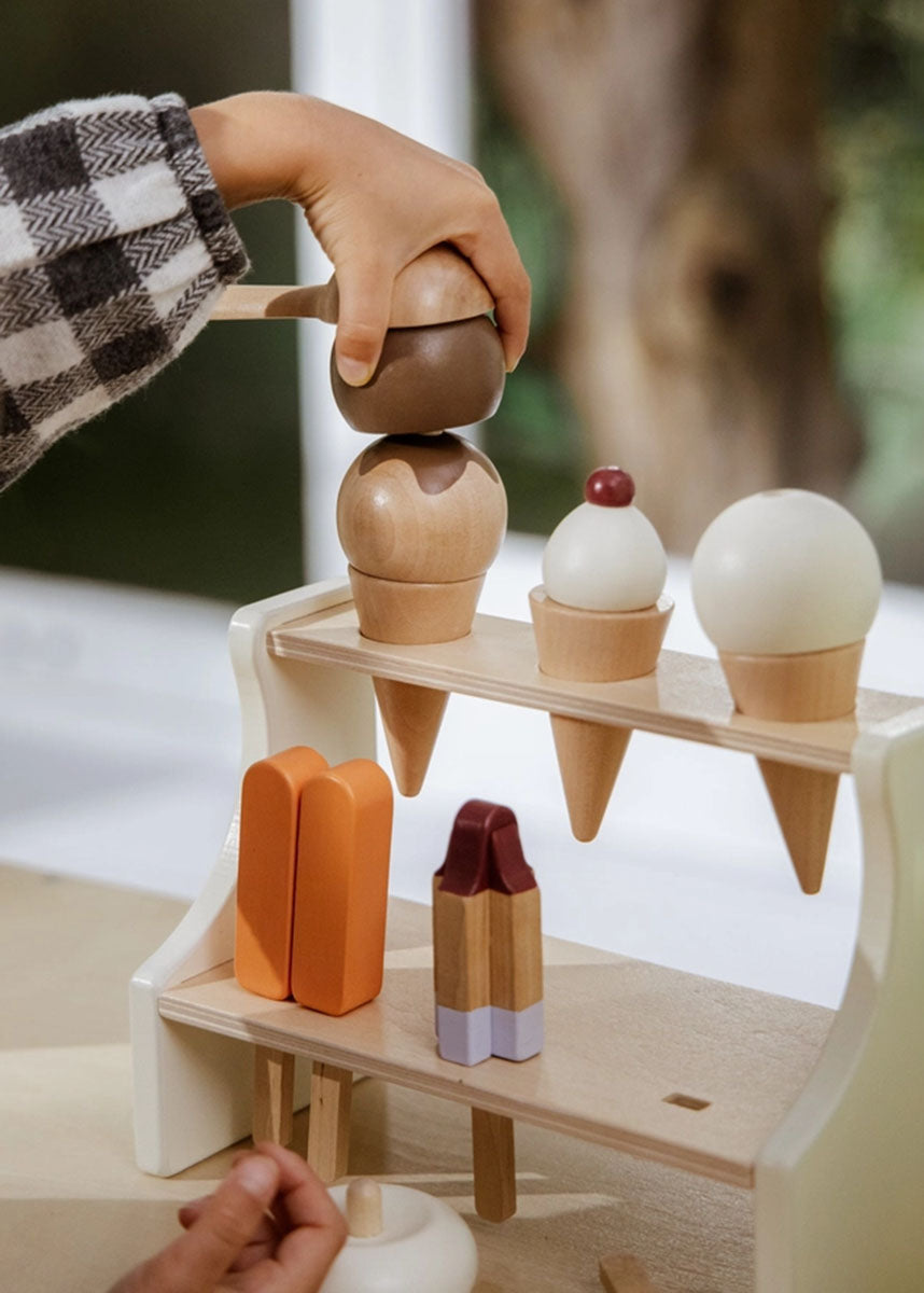 Wooden Ice Cream Stand Playset