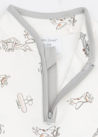 Zip Neck Romper - Vintage Airplane Pilots