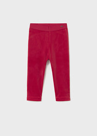Zola Velvet Leggings - Red