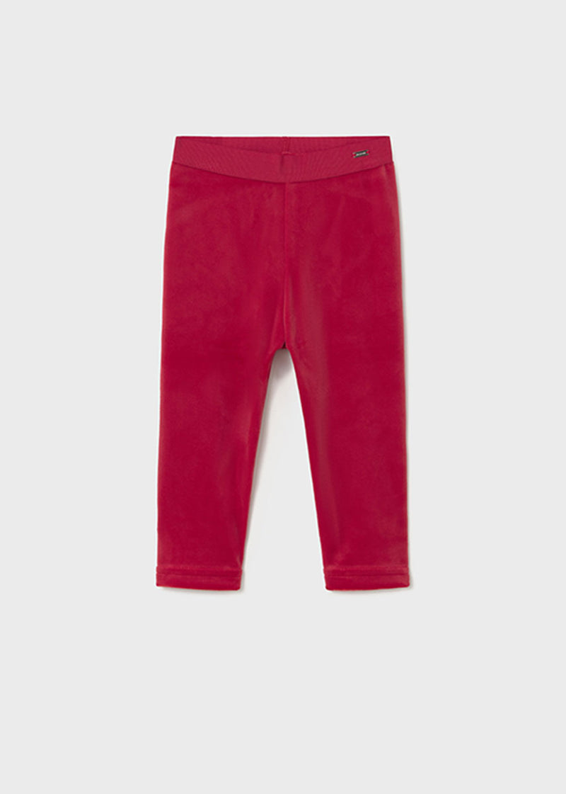 Zola Velvet Leggings - Red