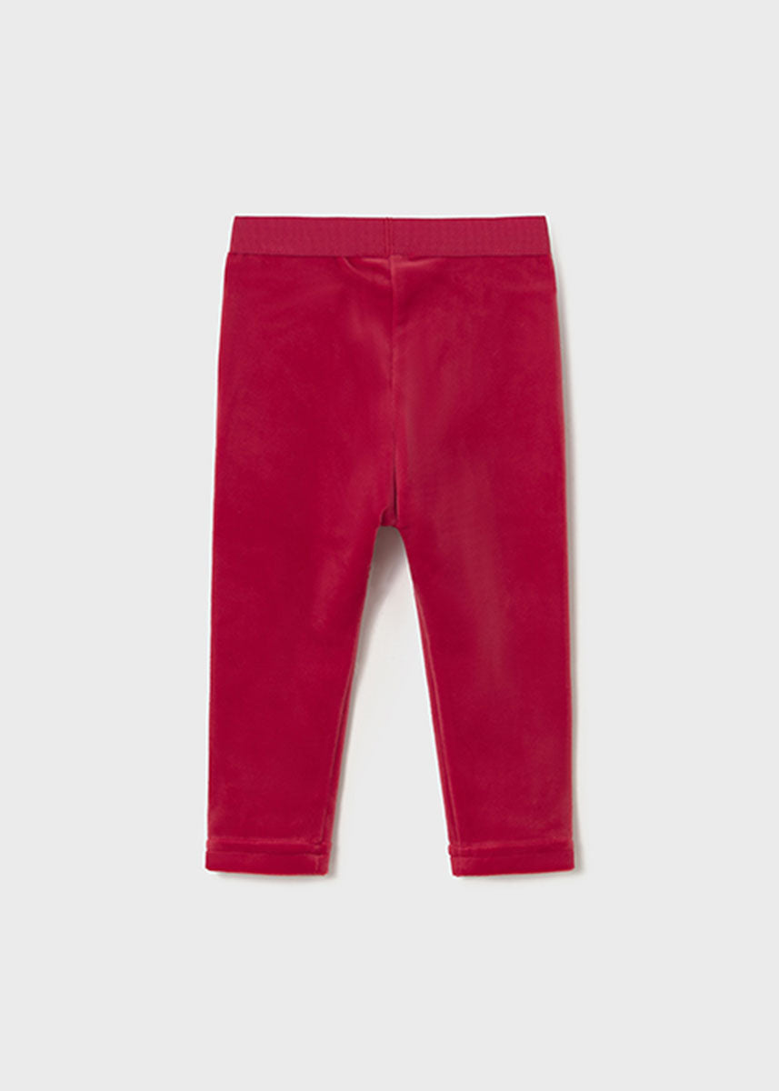 Zola Velvet Leggings - Red