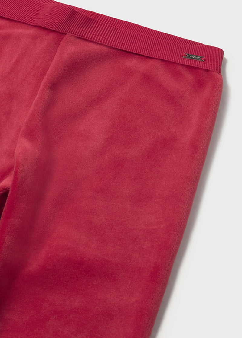 Zola Velvet Leggings - Red