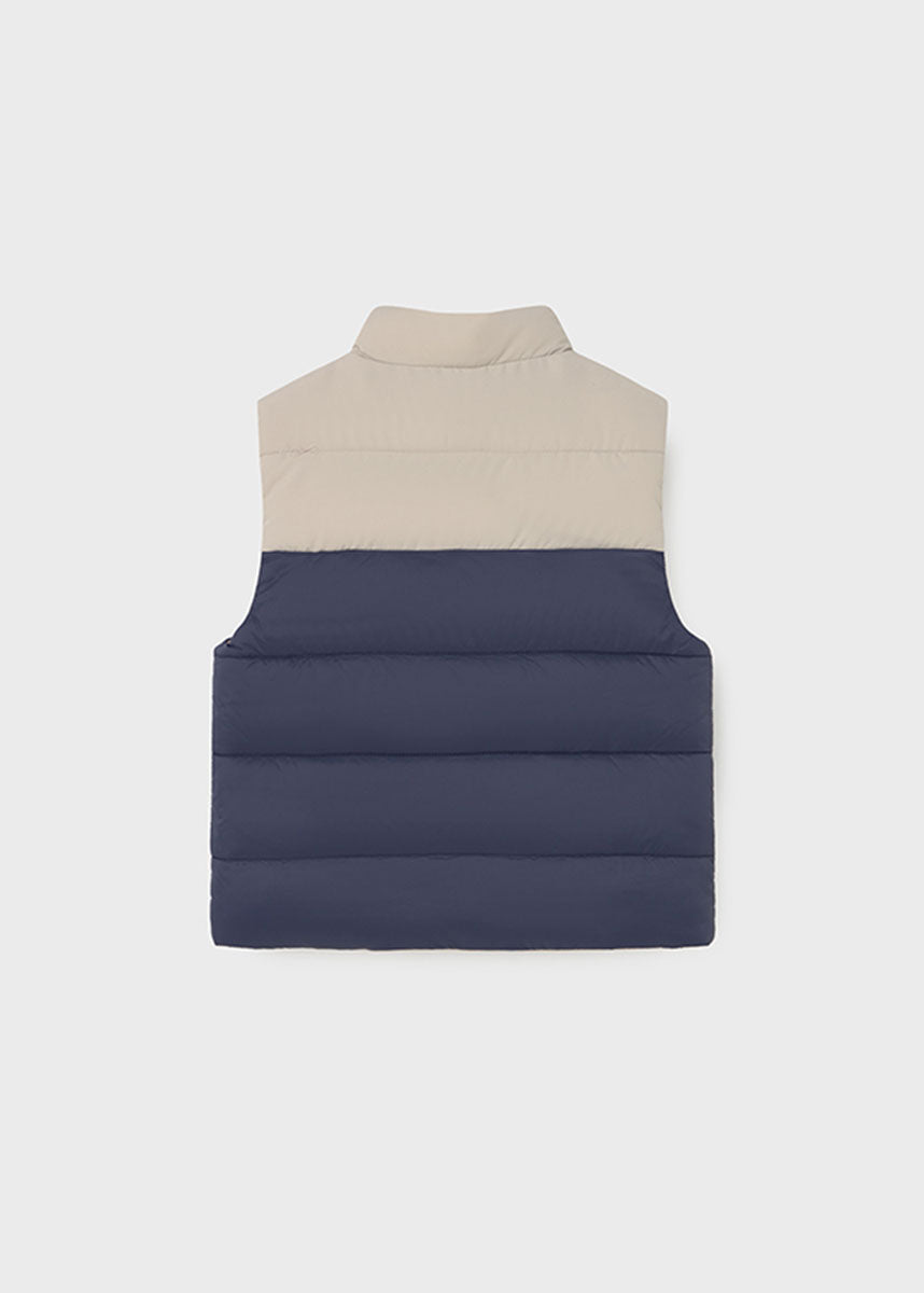 Oliver Reversible Puffer Vest - Blue Bear
