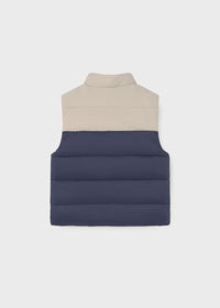 Oliver Reversible Puffer Vest - Blue Bear