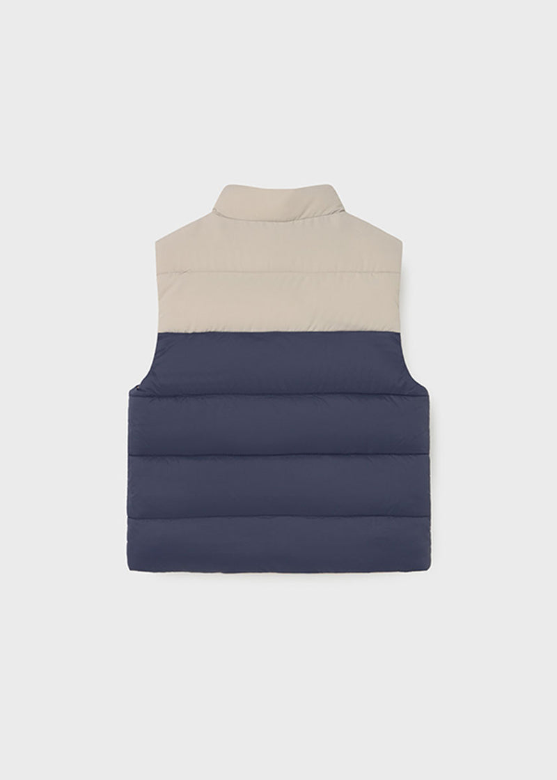 Oliver Reversible Puffer Vest - Blue Bear