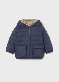 Brooks Reversible Puff Coat - Blue Bear