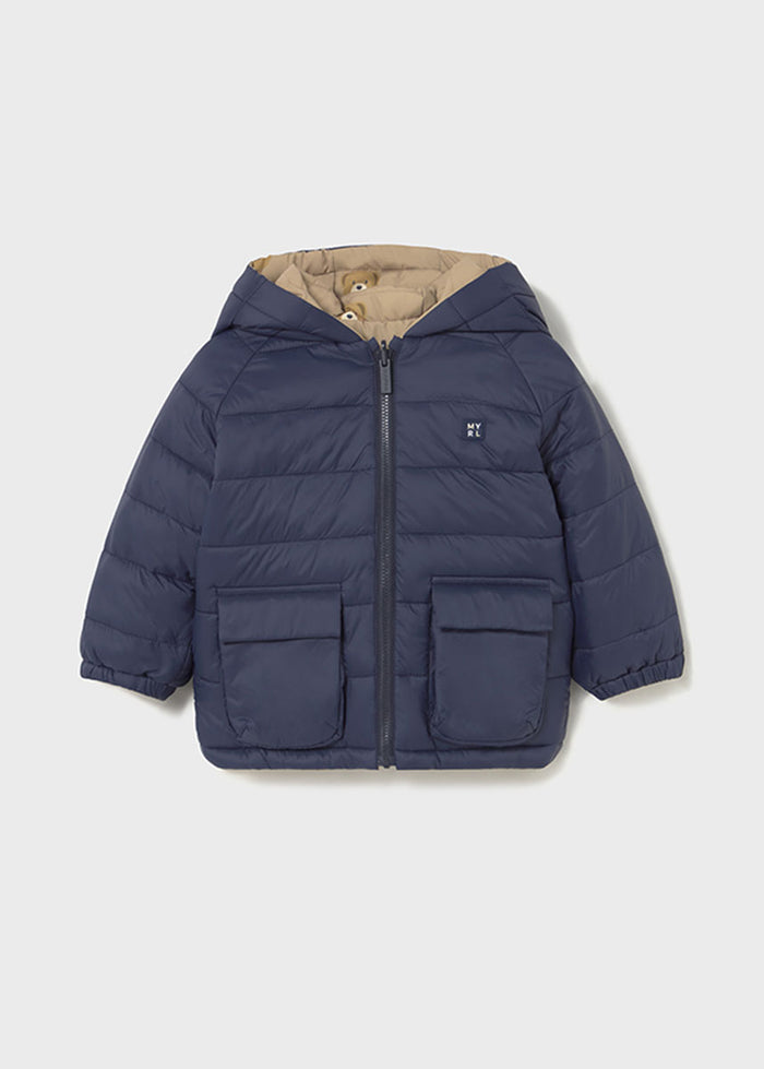 Brooks Reversible Puff Coat - Blue Bear