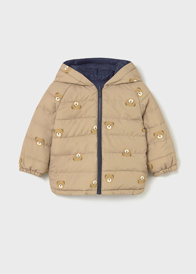 Brooks Reversible Puff Coat - Blue Bear
