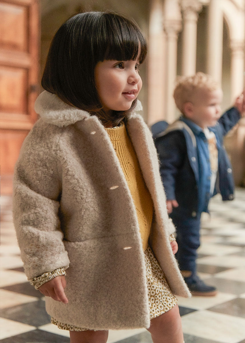 Imogen Shearling Coat - Sand