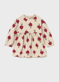 Joss Fleece Mushroom Dress - Red