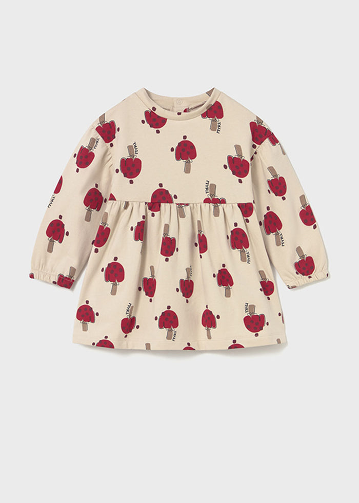 Joss Fleece Mushroom Dress - Red
