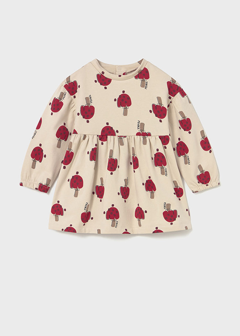 Joss Fleece Mushroom Dress - Red