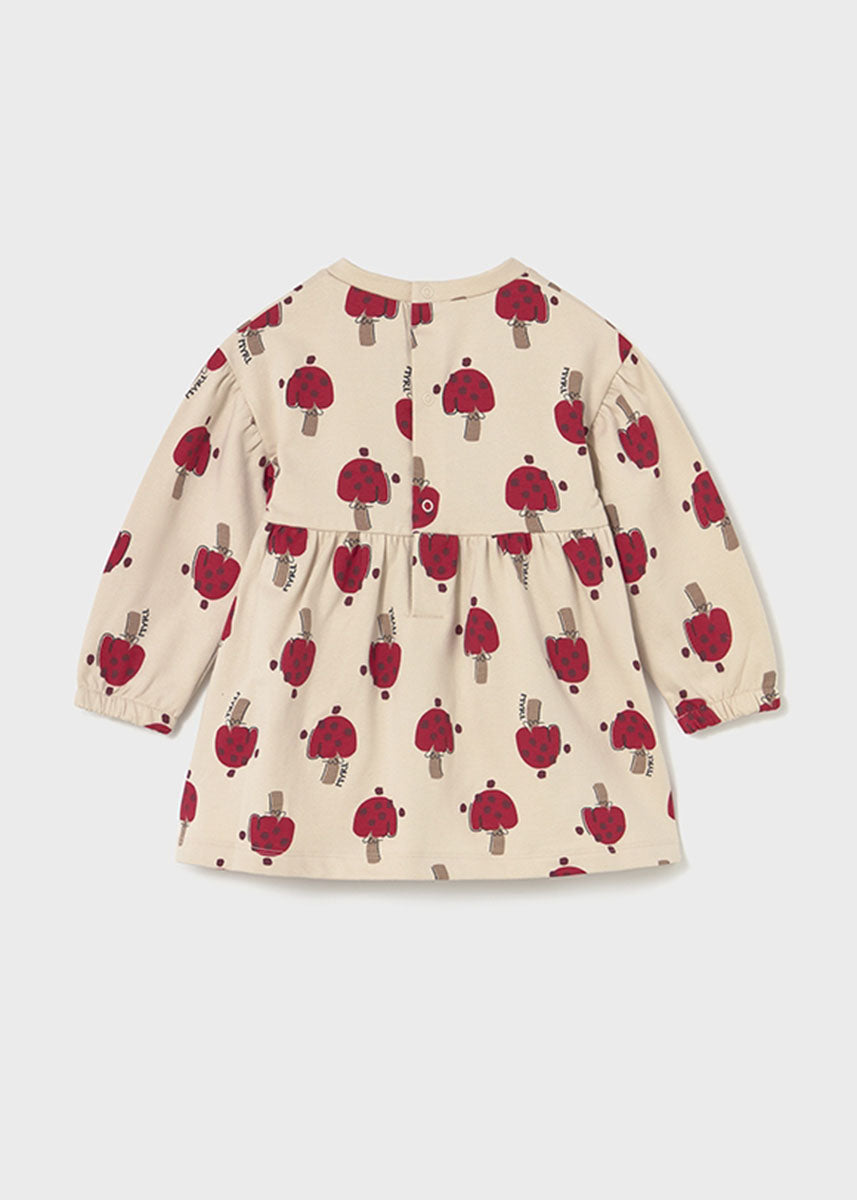 Joss Fleece Mushroom Dress - Red