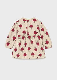 Joss Fleece Mushroom Dress - Red