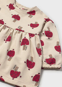 Joss Fleece Mushroom Dress - Red