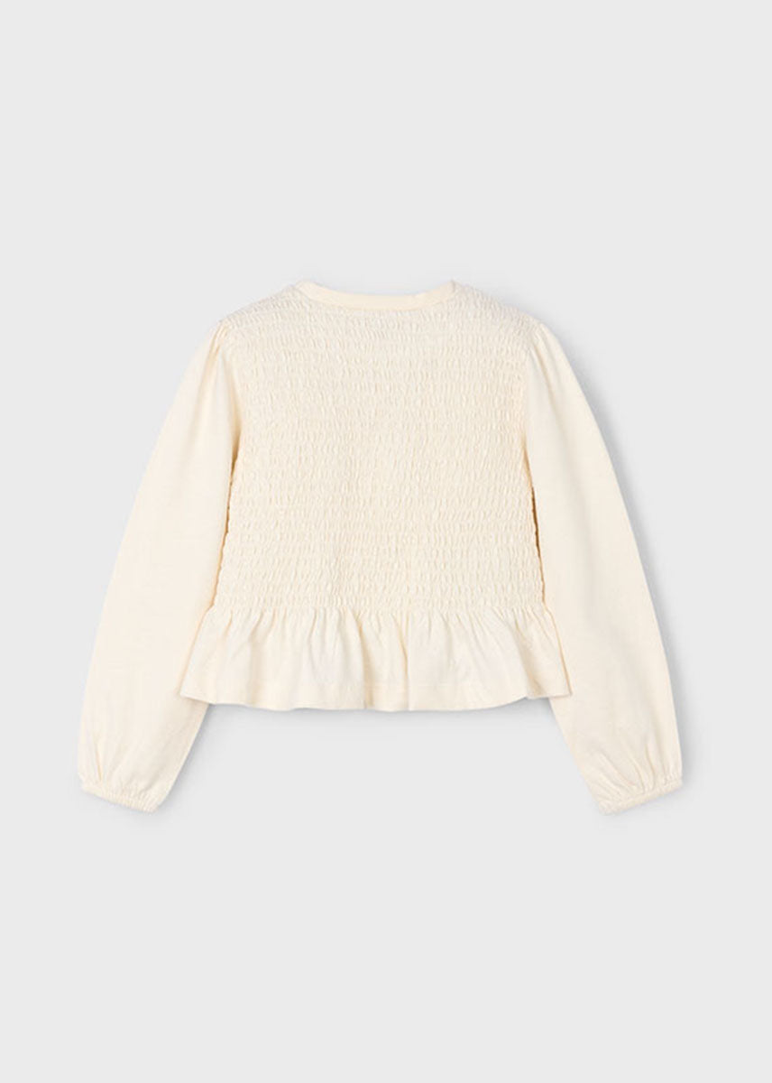 Annemarie Long Sleeve Peplum Top - Macchiato