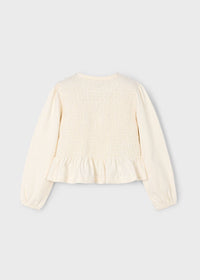 Annemarie Long Sleeve Peplum Top - Macchiato