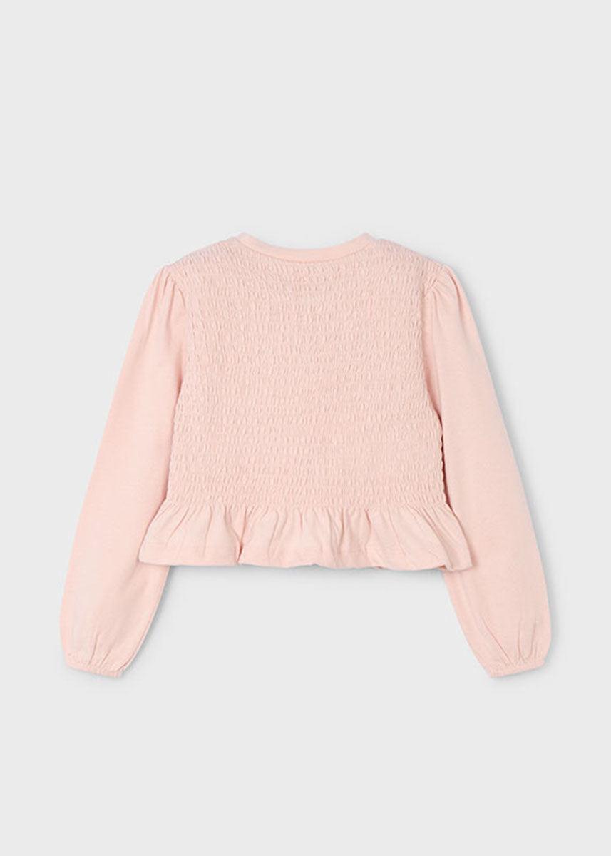 Annemarie Long Sleeve Peplum Top - Cake