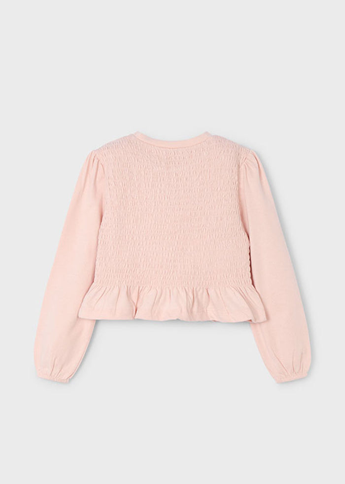 Annemarie Long Sleeve Peplum Top - Cake