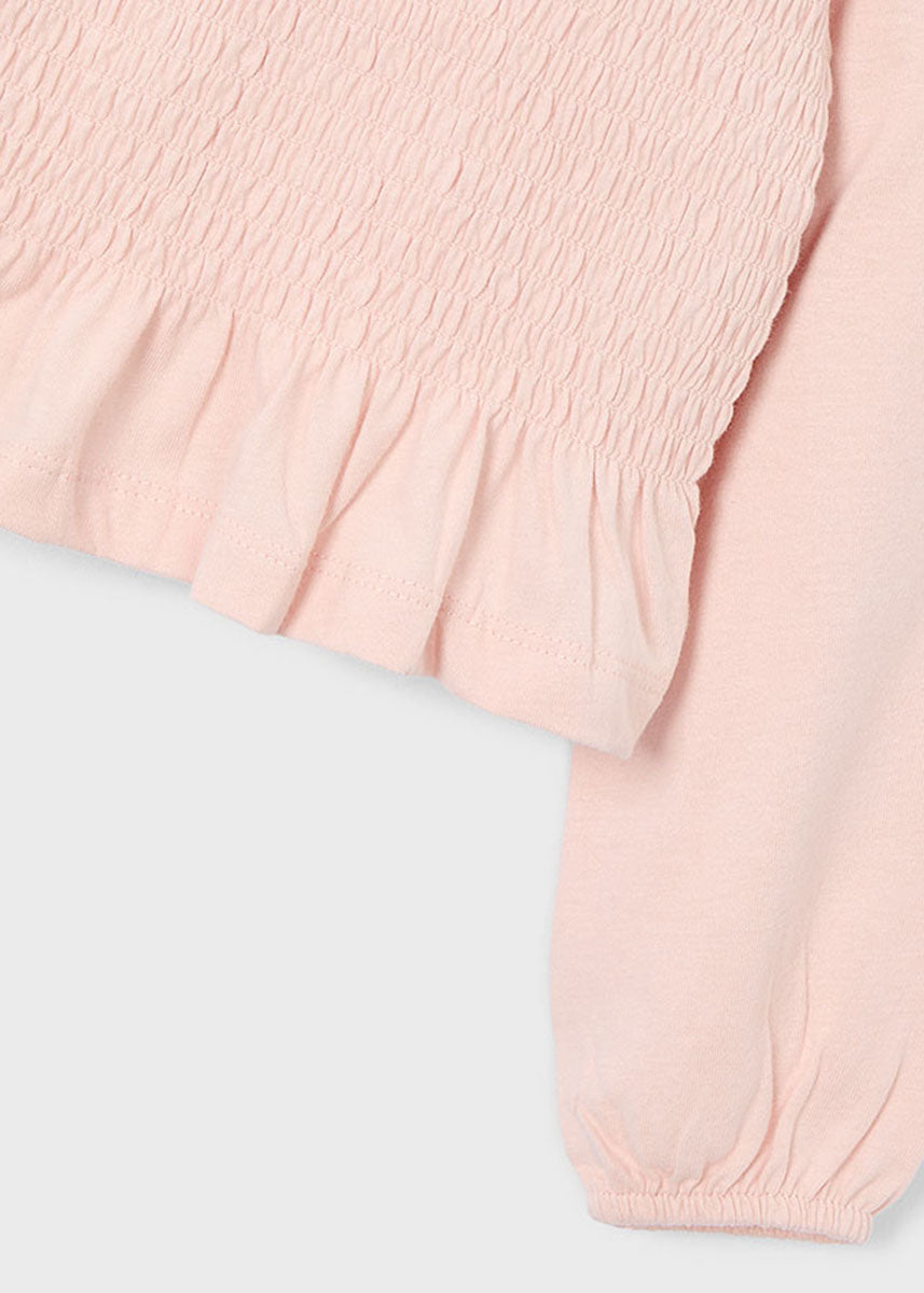 Annemarie Long Sleeve Peplum Top - Cake