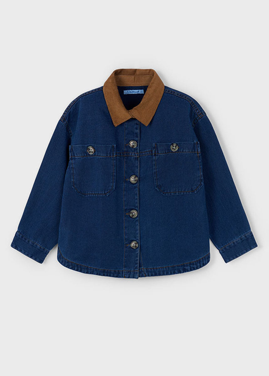 Bernie Denim Barn Shacket - Super Dark