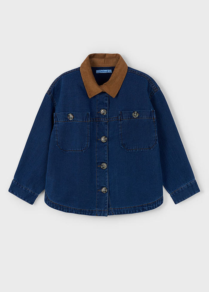 Bernie Denim Barn Shacket - Super Dark