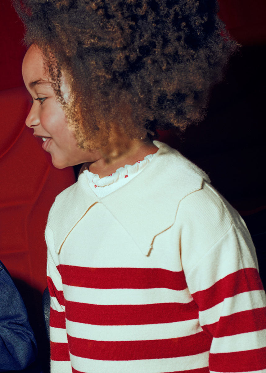 Logan Stripe Sweater - Almond