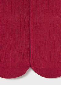 Thea Ribbed Tights - Red
