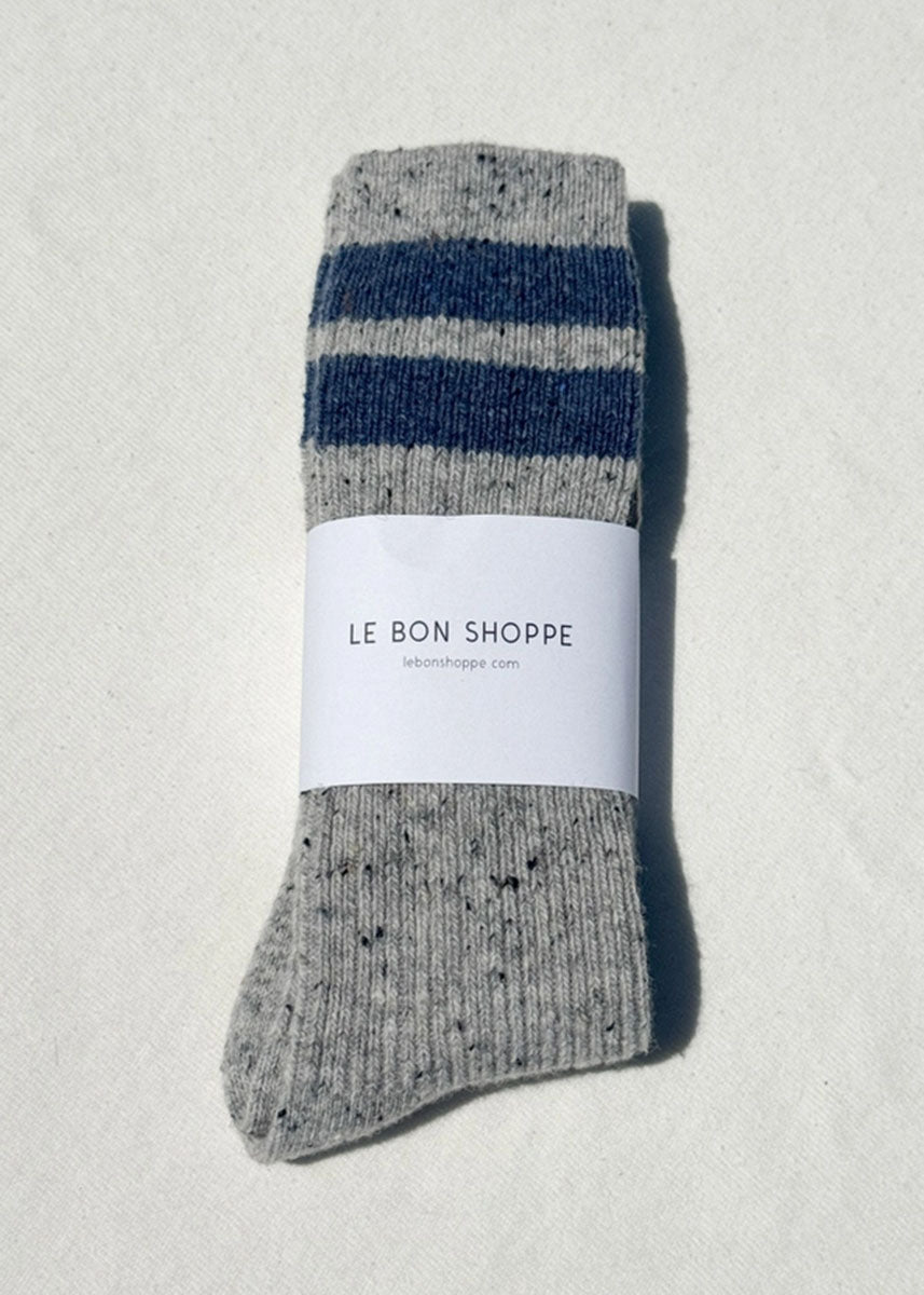 Snow Varsity Socks - Grey & Blue