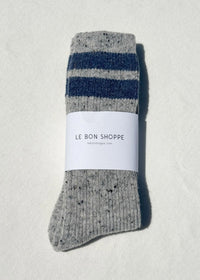 Snow Varsity Socks - Grey & Blue