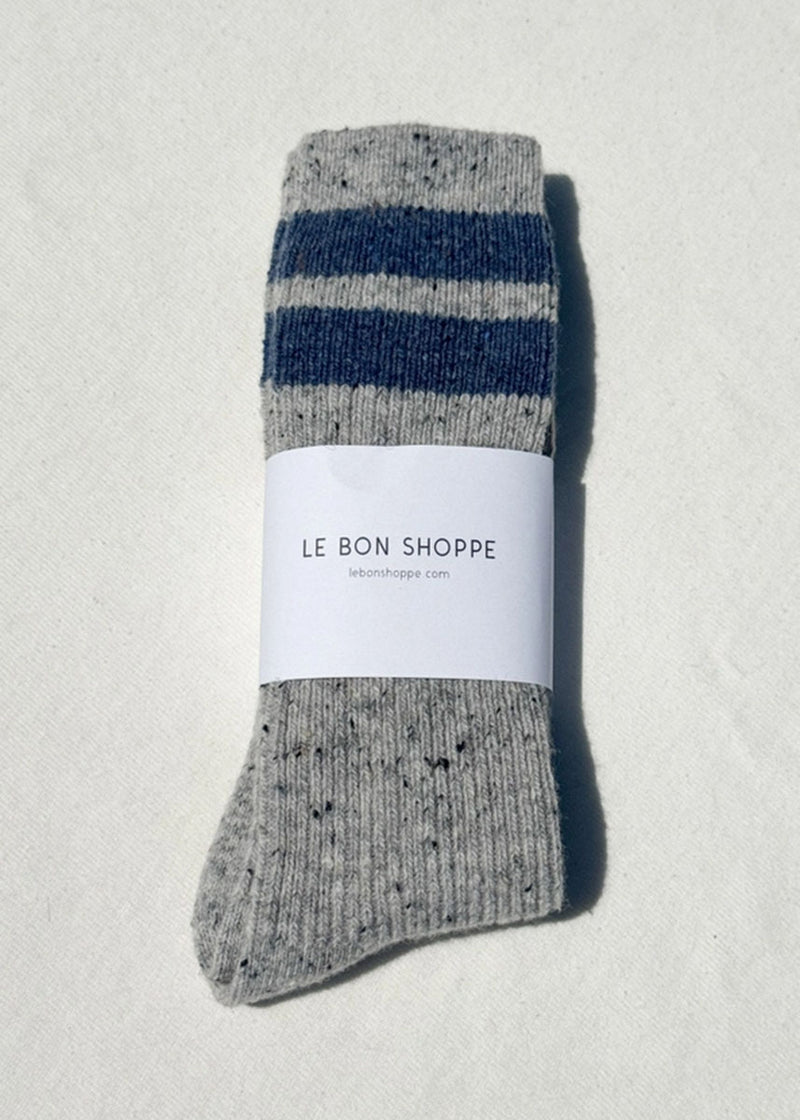 Snow Varsity Socks - Grey & Blue