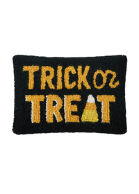 Trick Or Treat Hook Pillow - Black