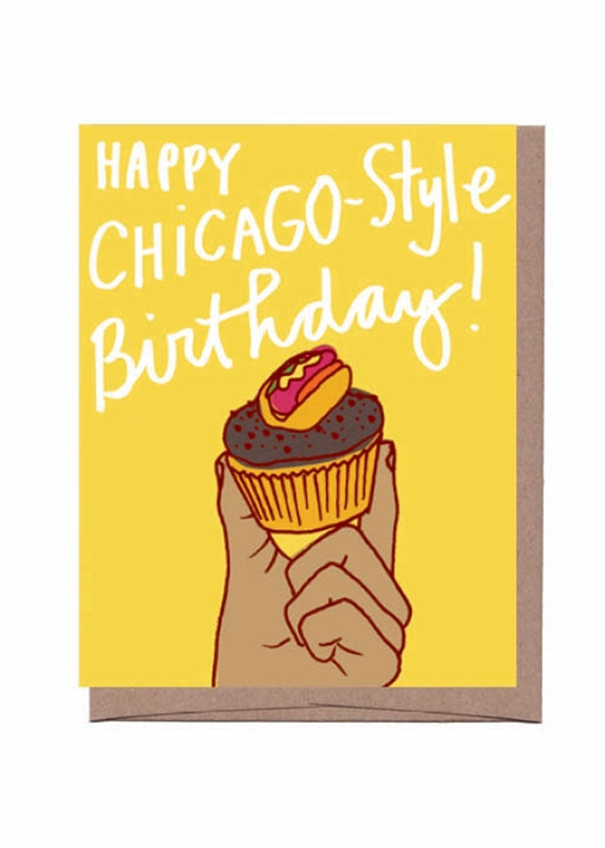 Chicago Cupcake Birthday Card