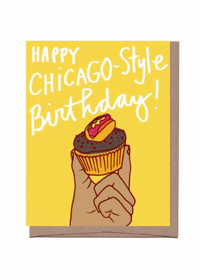 Chicago Cupcake Birthday Card