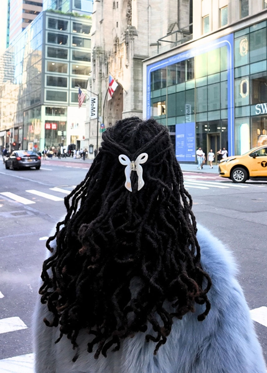 Coquette Bow Hair Claw - White