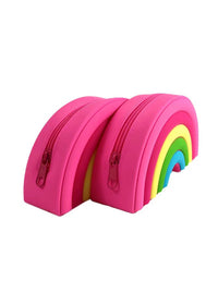Jelly Rainbow Pencil Pouch - Pink